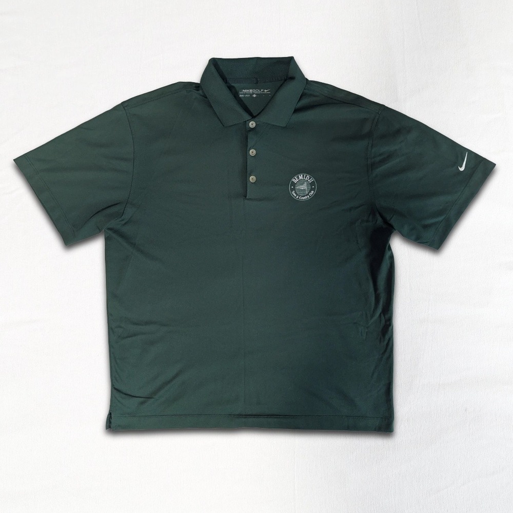 Nike Golf Bemidji Town & Country Club Dri-Fit Polo Shirt Men's Large Green